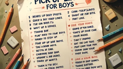Pick Up Lines for Boys